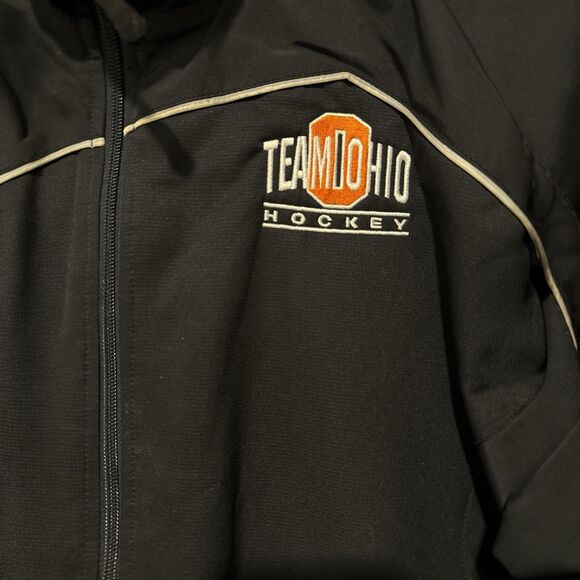 Bauer Hockey Jacket‎ Mens Large Black Full Zip Fleece Lined Softshell Warmup - Picture 5 of 12